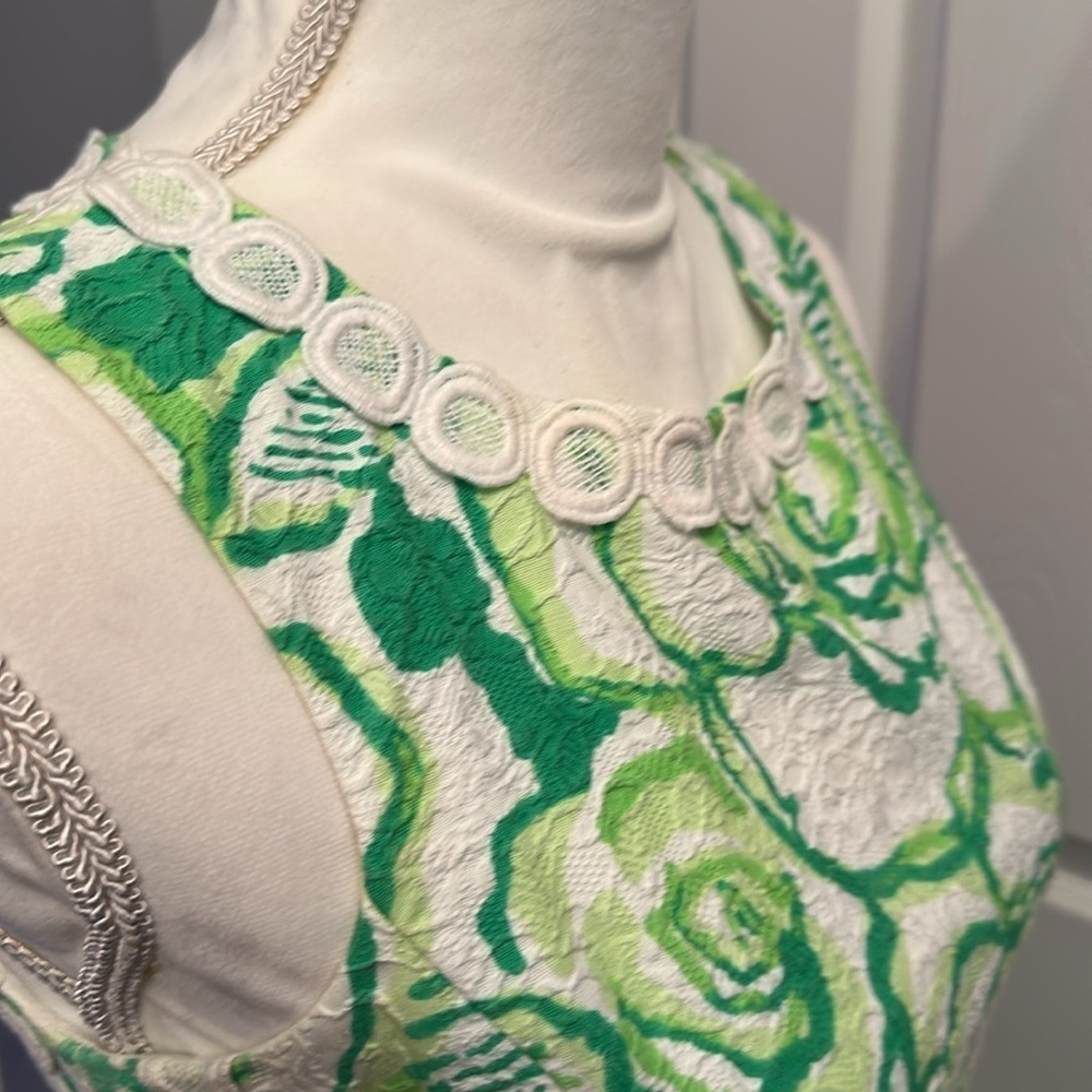 Vintage Lilly Pulitzer Mila Resort Heart Breaker Jacquard Lace Shift Mini Size 4 - Picture 4 of 16